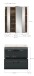 Badezimmer-Set >Ice< in Nox Oak / Schwarz - 60x185x46cm (BxHxT)