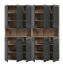 Badezimmer-Set >Ice< in Nox Oak / Schwarz - 180x185x30cm (BxHxT)