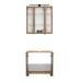 Badmöbel-Set >Nizza< (2-tlg.) in Wotaneiche - 60x35cm (BxT)