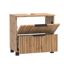 Badmöbel-Set >Nizza< (2-tlg.) in Wotaneiche - 60x35cm (BxT)