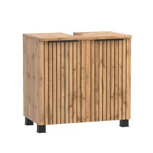 Badmöbel-Set >Nizza< (2-tlg.) in Wotaneiche - 60x35cm (BxT)