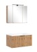 Waschtisch-Set >Nizza< (2-tlg.) in Wotaneiche, schwarz - 80x200x47cm (BxHxT)