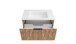 Waschtisch-Set >Nizza< (2-tlg.) in Wotaneiche, schwarz - 80x200x47cm (BxHxT)