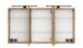 Waschtisch-Set >Nizza< (2-tlg.) in Wotaneiche, schwarz - 120x200x47cm (BxHxT)