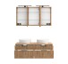 Waschtisch-Set >Nizza< in Wotaneiche, schwarz - 120x200x47cm (BxHxT)