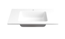Waschtisch-Set >Nizza< (2-tlg.) in Wotaneiche, schwarz - 80x200x47cm (BxHxT)