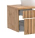 Waschtisch-Set >Nizza< (2-tlg.) in Wotaneiche, schwarz - 80x200x47cm (BxHxT)