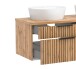 Waschtisch-Set >Nizza< (2-tlg.) in Wotaneiche, schwarz - 120x200x47cm (BxHxT)