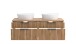 Waschtisch-Set >Nizza< (2-tlg.) in Wotaneiche, schwarz - 120x200x47cm (BxHxT)