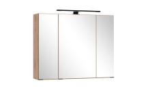 Waschtisch-Set >Nizza< (2-tlg.) in Wotaneiche, schwarz - 80x200x47cm (BxHxT)