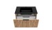 Waschtisch-Set >Nizza< (2-tlg.) in Wotaneiche, schwarz - 80x200x47cm (BxHxT)