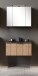 Waschtisch-Set >Nizza< (2-tlg.) in Wotaneiche, schwarz - 80x200x47cm (BxHxT)