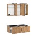 Waschtisch-Set >Nizza< (2-tlg.) in Wotaneiche, schwarz - 120x200x47cm (BxHxT)