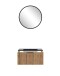 Waschtisch-Set >Nizza< (2-tlg.) in Wotaneiche, schwarz - 80x200x47cm (BxHxT)