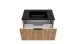 Waschtisch-Set >Nizza< (2-tlg.) in Wotaneiche, schwarz - 80x200x47cm (BxHxT)