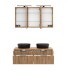 Waschtisch-Set >Nizza< (2-tlg.) in Wotaneiche, schwarz - 120x200x47cm (BxHxT)