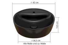 Waschtisch-Set >Nizza< (2-tlg.) in Wotaneiche, schwarz - 80x200x47cm (BxHxT)