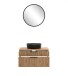 Waschtisch-Set >Nizza< (2-tlg.) in Wotaneiche, schwarz - 80x200x47cm (BxHxT)