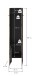 Garderobenschrank >Bueno< in Basalt - 42x189x37cm (BxHxT)