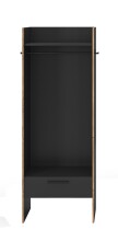 Garderobenschrank >Bueno< in Basalt - 70x189x37cm...