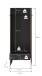 Garderobenschrank >Bueno< in Basalt - 70x189x37cm (BxHxT)