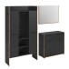 Garderoben-Set >Bueno< in Basalt - 215x189x37cm (BxHxT)