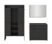Garderoben-Set >Bueno< in Basalt - 215x189x37cm (BxHxT)