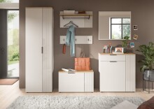 Garderoben-Set >Slide< in Evoke Oak - 250x190x36cm...