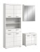 Badezimmer-Set >Scout< in Weiß / Weiß Hochglanz - 149x191x34cm (BxHxT)