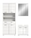 Badezimmer-Set >Scout< in Weiß / Weiß Hochglanz - 149x191x34cm (BxHxT)