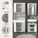 Badezimmer-Set >Scout< in Weiß / Weiß Hochglanz - 149x191x34cm (BxHxT)