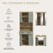 Badezimmer-Set >Scout< in Artisan Eiche / Salbei - 149x191x34cm (BxHxT)