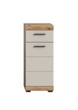 Hochschrank >Scout< in Evoak Oak / Kaschmir - 37x88x31cm (BxHxT)