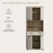 Hochschrank >Scout< in Evoak Oak / Kaschmir - 74x191x31cm (BxHxT)