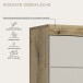 Hochschrank >Scout< in Evoak Oak / Kaschmir - 74x191x31cm (BxHxT)