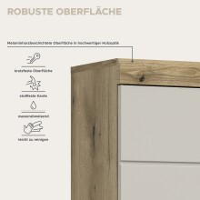 Midischrank >Scout< in Evoak Oak / Kaschmir - 74x141x31cm (BxHxT)