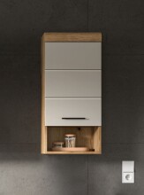 Hängeschrank >Scout< in Evoak Oak / Kaschmir - 37x79x24cm (BxHxT)