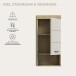 Hängeschrank >Scout< in Evoak Oak / Kaschmir - 37x79x24cm (BxHxT)