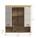 Hängeschrank >Scout< in Evoak Oak / Kaschmir - 74x79x24cm (BxHxT)