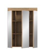 Badezimmerspiegelschrank >Scout< in Evoak Oak / Spiegel - 60x79x18cm (BxHxT)