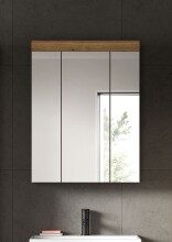 Badezimmerspiegelschrank >Scout< in Evoak Oak / Spiegel - 60x79x18cm (BxHxT)