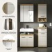 Badezimmer-Set >Scout< in Evoak Oak / Kaschmir - 112x191x34cm (BxHxT)