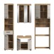 Badezimmer-Set >Scout< in Evoak Oak / Kaschmir - 190x191x34cm (BxHxT)