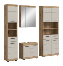 Badezimmer-Set >Scout< in Evoak Oak / Kaschmir - 201x191x34cm (BxHxT)