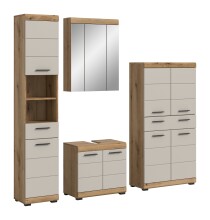Badezimmer-Set >Scout< in Evoak Oak / Kaschmir - 201x191x34cm (BxHxT)