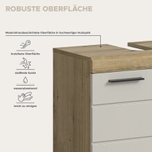 Badezimmer-Set >Scout< in Evoak Oak / Kaschmir - 201x191x34cm (BxHxT)
