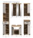 Badezimmer-Set >Scout< in Evoak Oak / Kaschmir - 164x191x34cm (BxHxT)