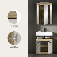Badezimmer-Set >Scout< in Evoak Oak / Kaschmir - 60x191x34cm (BxHxT)