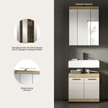 Badezimmer-Set >Scout< in Evoak Oak / Kaschmir - 60x191x34cm (BxHxT)