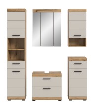 Badezimmer-Set >Scout< in Evoak Oak / Kaschmir - 164x191x34cm (BxHxT)